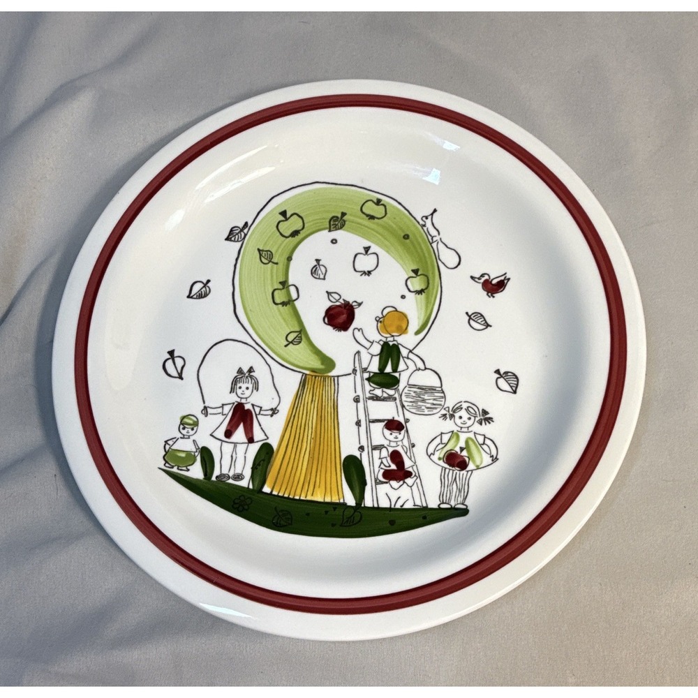 Vintage Rorstrand Sweden Appel Pappel Child's Plate Marianne Westman 1960s